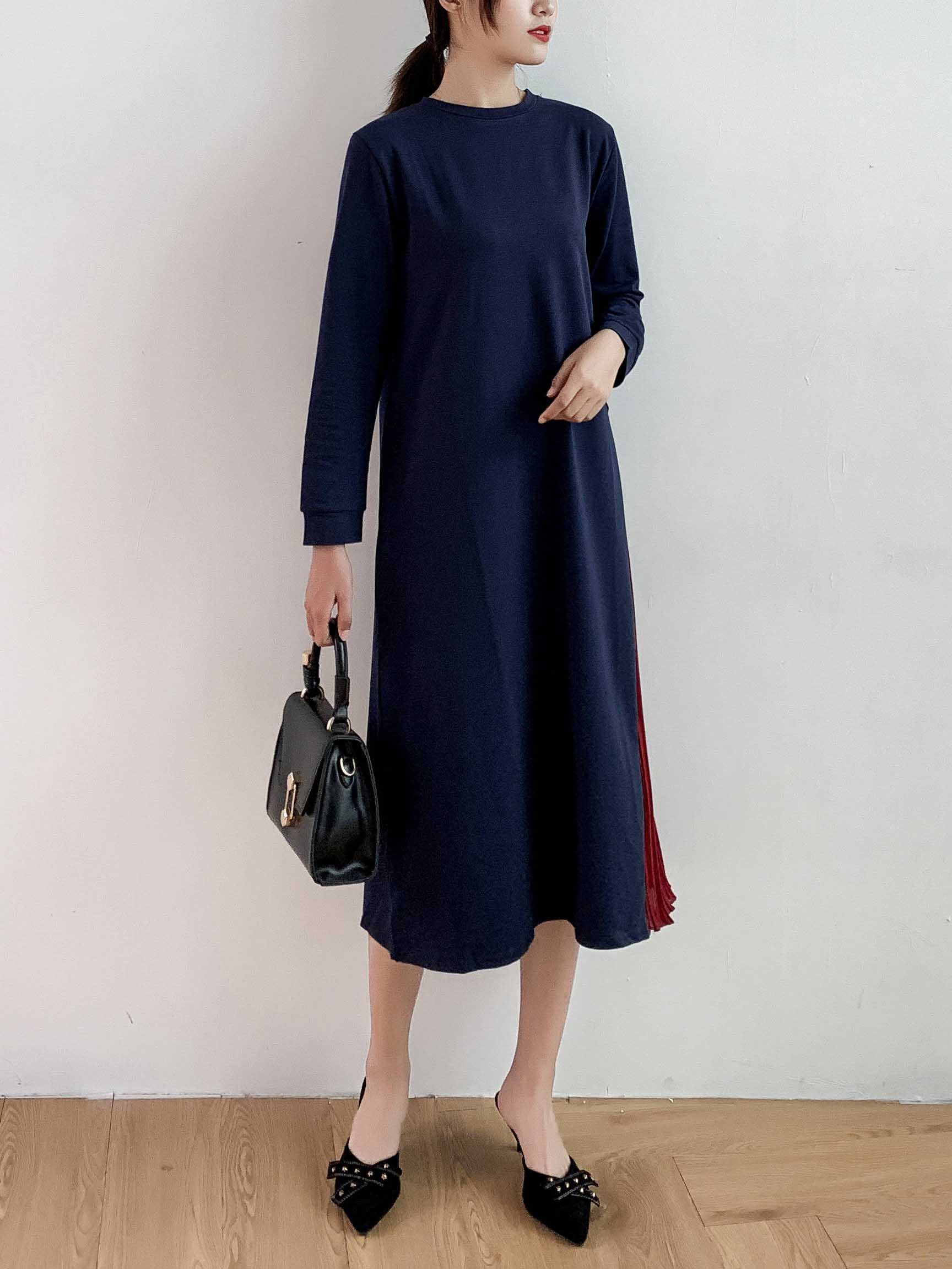 Loose Split-Joint Chic Ruffled Comfortable Midi Dress