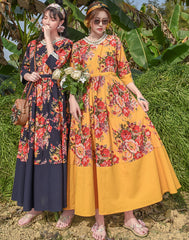 Loose Ethnic Embroidered Maxi Dress