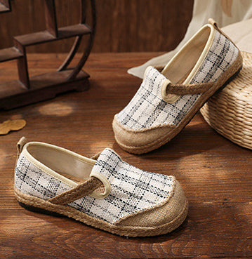 Plaid Retro Ethnic Big Toe Shoes