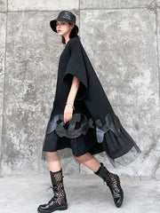 Women Stitching Printed Casual Loose Dress