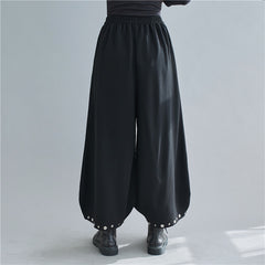 Studded Bloomers Loose Wide-Leg Pants