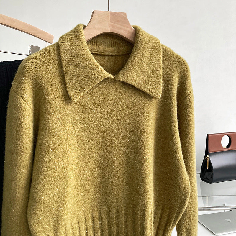 Simple Solid Color Turtleneck Sweater