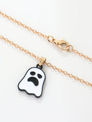 Pumpkin Ghost Necklace And Earrings