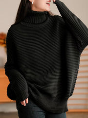 High-Necked And Versatile Sweater