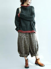 Loose Batwing Sleeves Knitting Sweater
