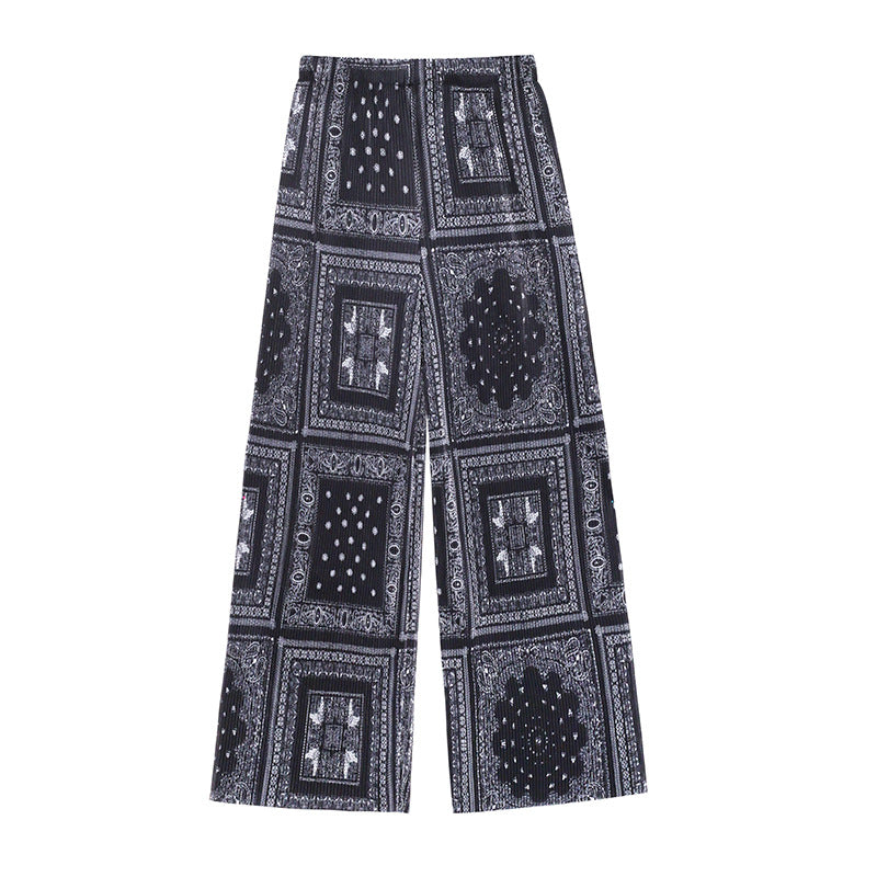 Tie-Dyed High Waists And Wide Legs Pants