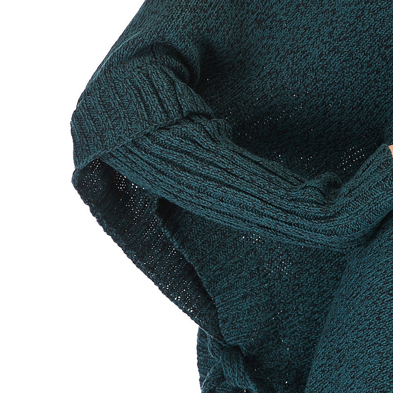 Turtleneck Loose Irregular Knit Sweater