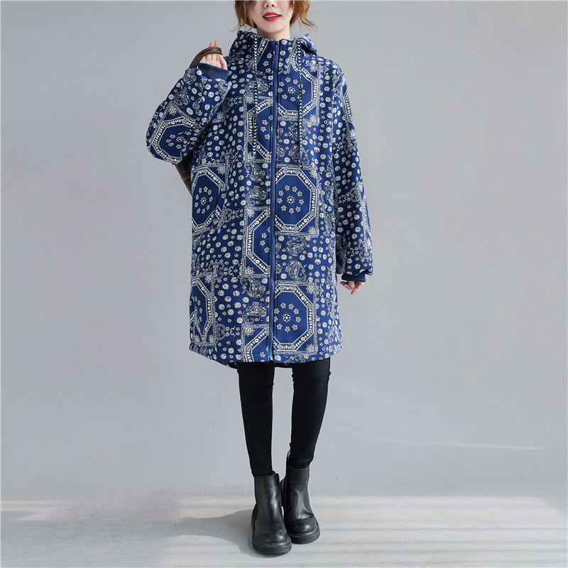 Loose Plus Size Plus Velvet Thick Ethnic Style Jacket