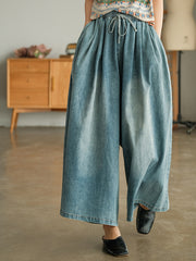 Elastic Waist Comfortable Simple Loose Casual Pants