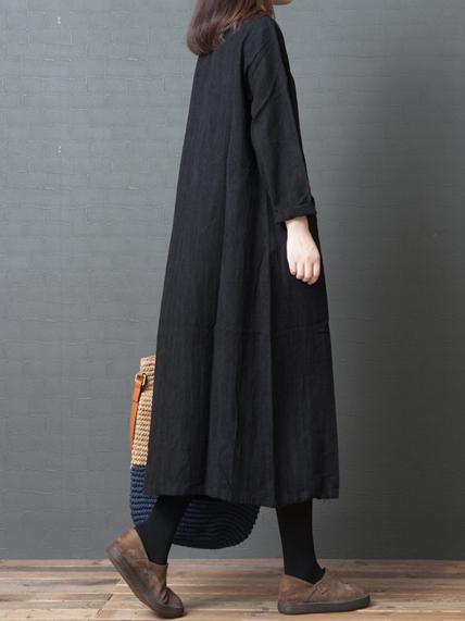 3 Colors Long Sleeves Long Dress