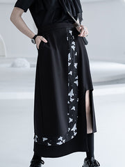 Women Irregular Printed High Waist Casual Skirt