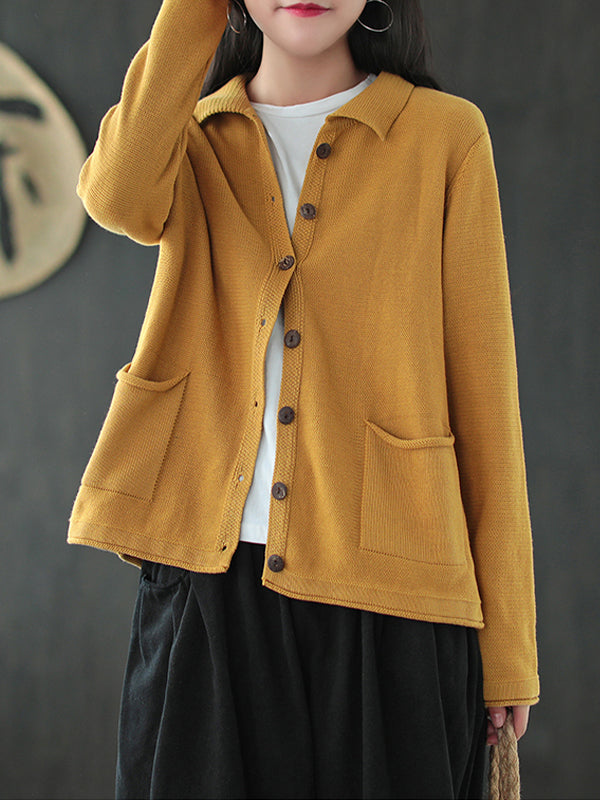 Vintage Lapel Loose-Fitting Coat