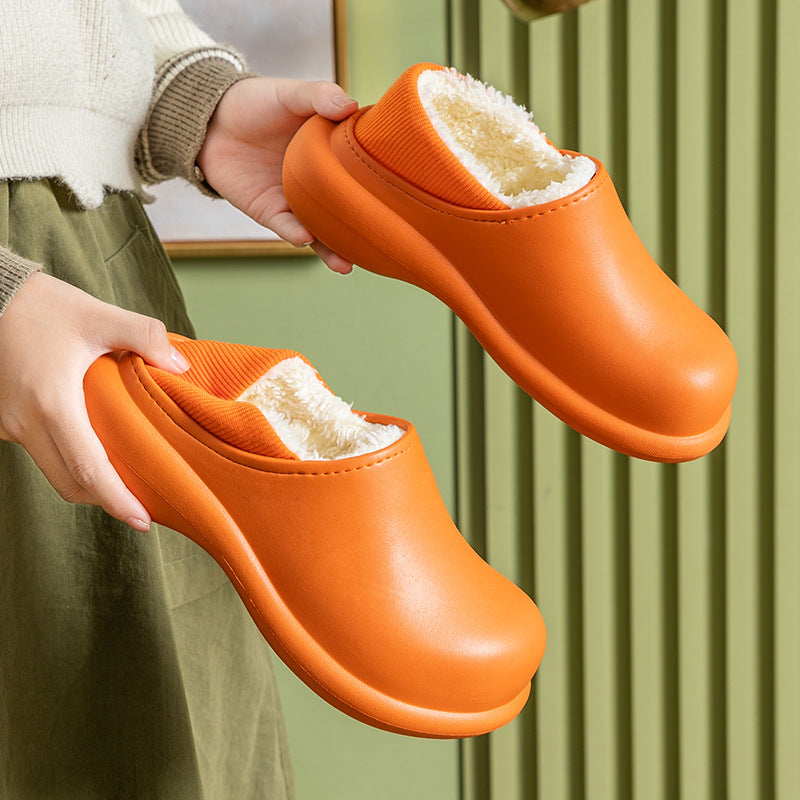 Simple Thick - Soled Non-Slip Plush Slippers