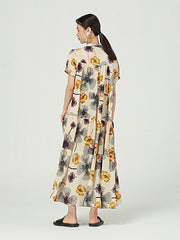 Floral Printed Casual Simple Maxi Dress