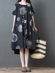 Casual Polka Printed Long Dress