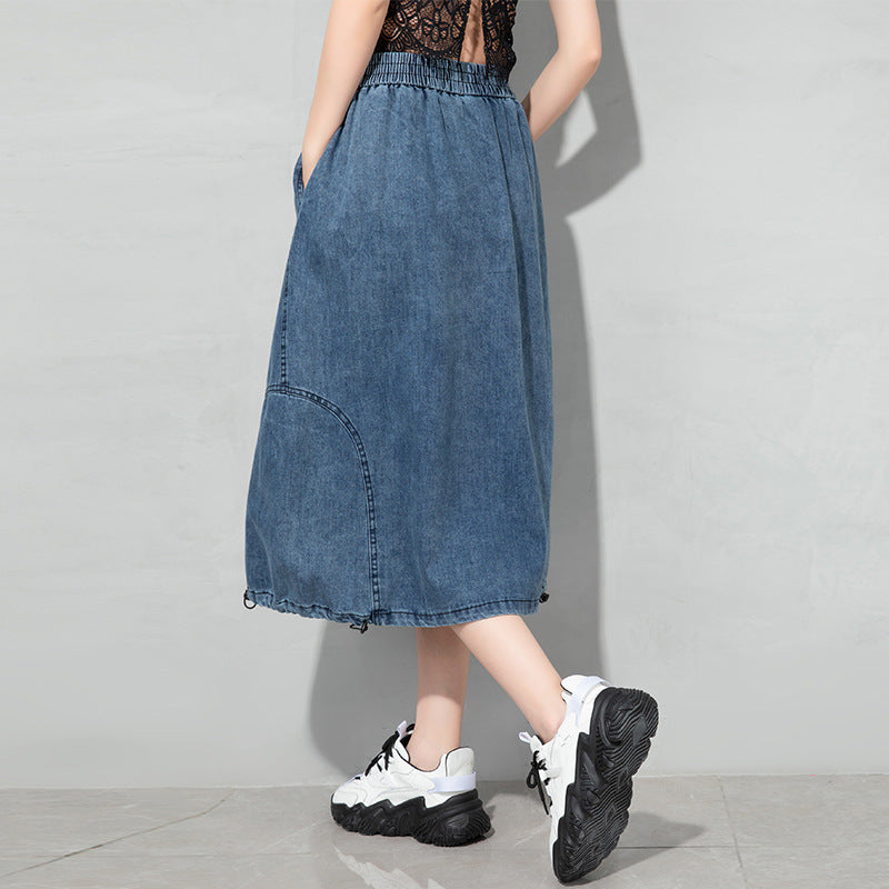 A-line Casual Summer Denim Skirt