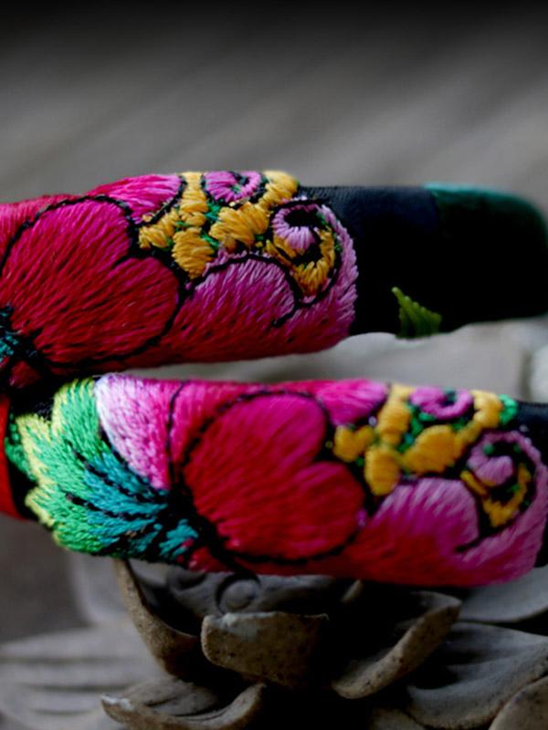 Ethnic Style Hand Embroidery Bracelet