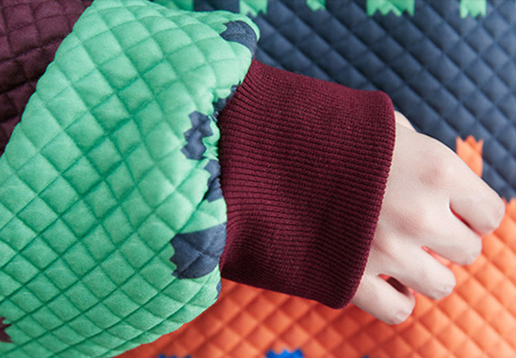 Loose Color-Block Splicing Sweatshit