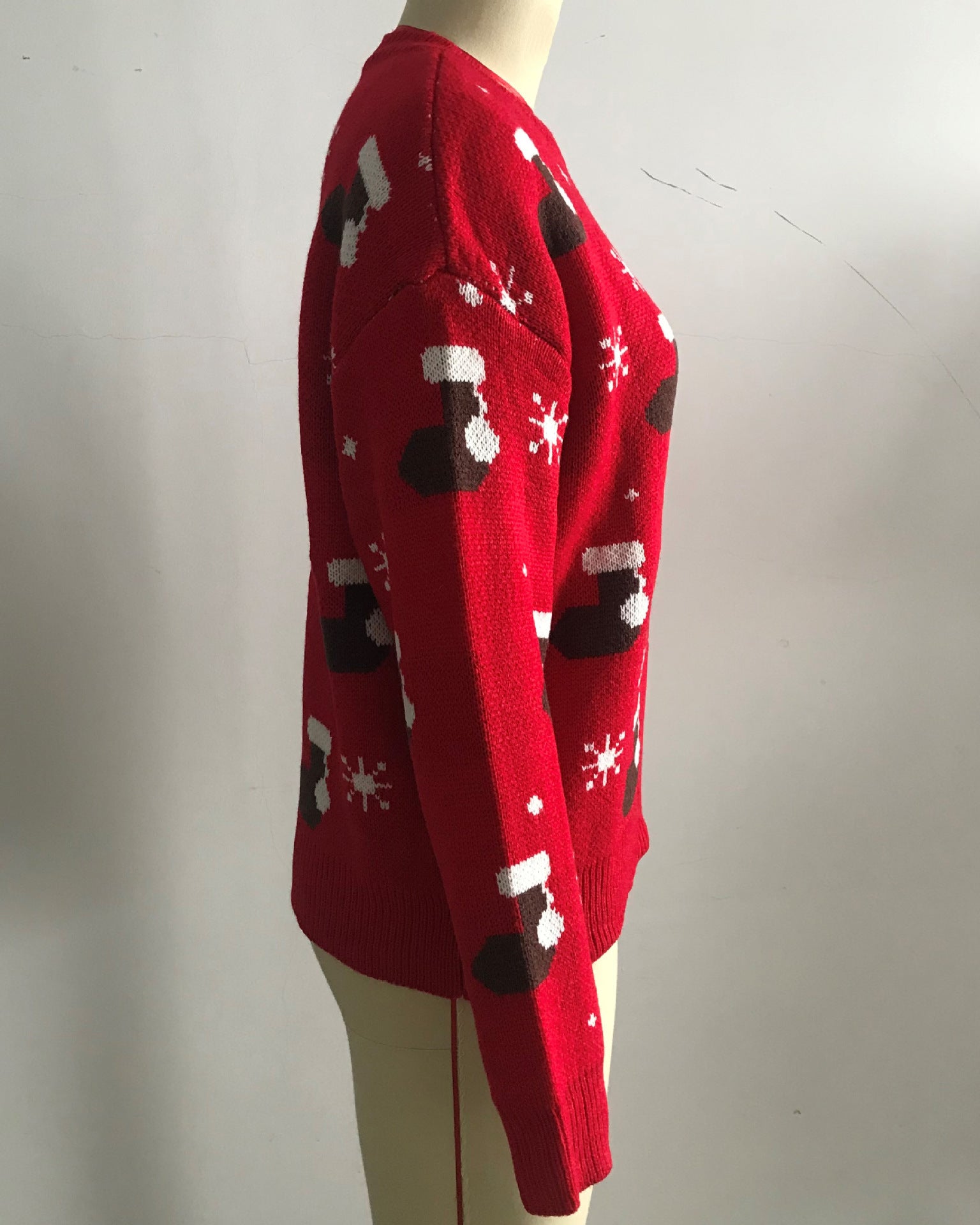 Christmas Printed Loose Knitted Sweater