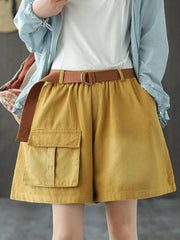 Vintage Baggy Patch Pockets Shorts