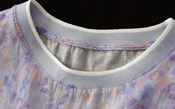 Round Neck Printed Casual Loose T-Shirt