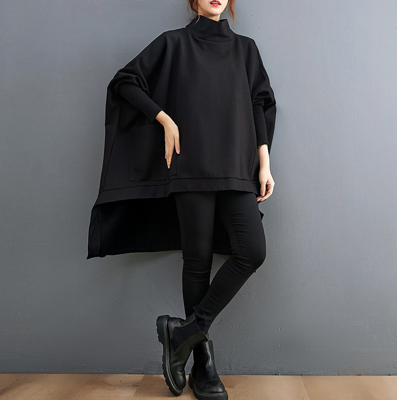 Large Size Solid Color Long Sleeve Loose Sweatshirt