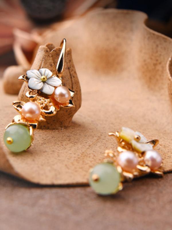 Original Flower Pearl Earrings