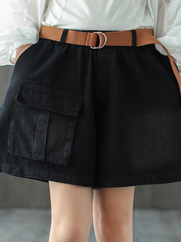 Vintage Baggy Patch Pockets Shorts