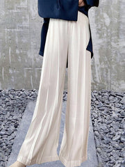 Loose Solid Wide Leg Bottoms