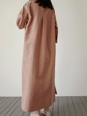 Chic Linen Solid Maxi Dress