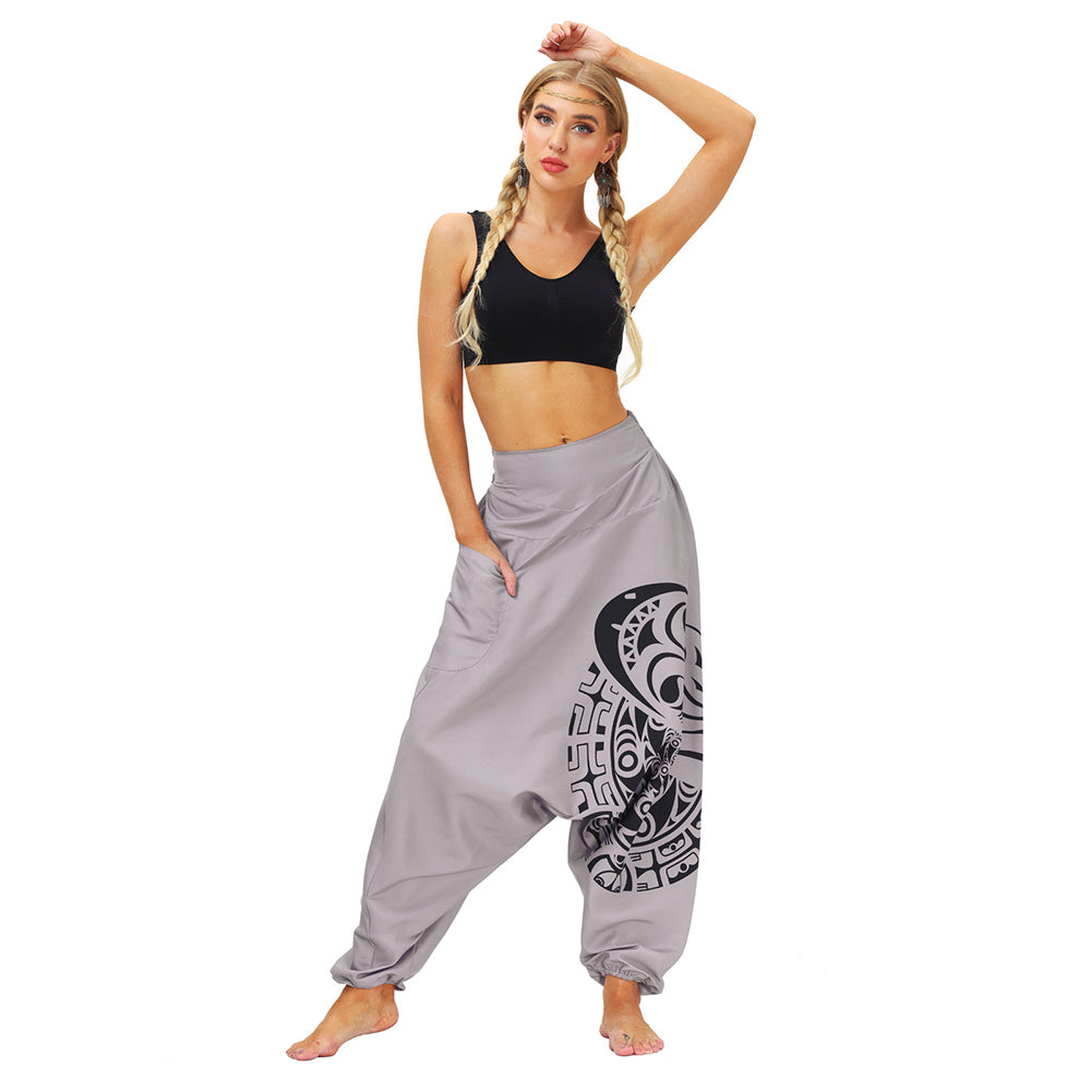 Totem Digital Print Loose Yoga Pants