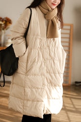 Simple Splicing Leisure Down Coat