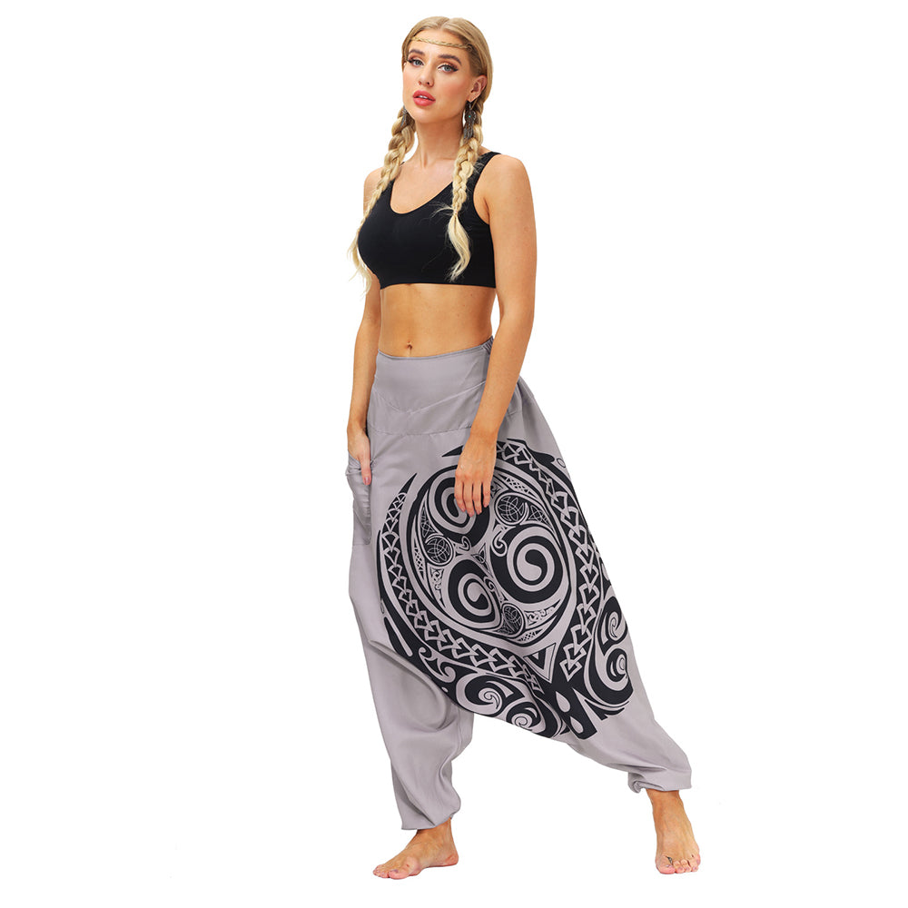 Totem Digital Print Loose Yoga Pants