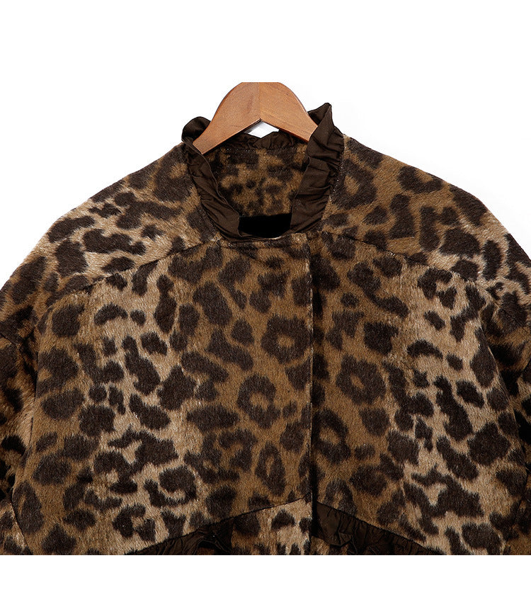 Women Leopard Print Casual Loose Coat