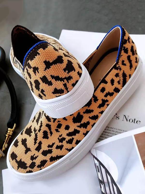 Leopard Print Casual Flat Shoes