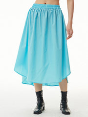 Irregular Clipping Roomy Pure Color Skirts Bottoms