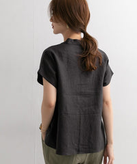 V-Neck Simple Solid Color Loose Casual T-Shirt