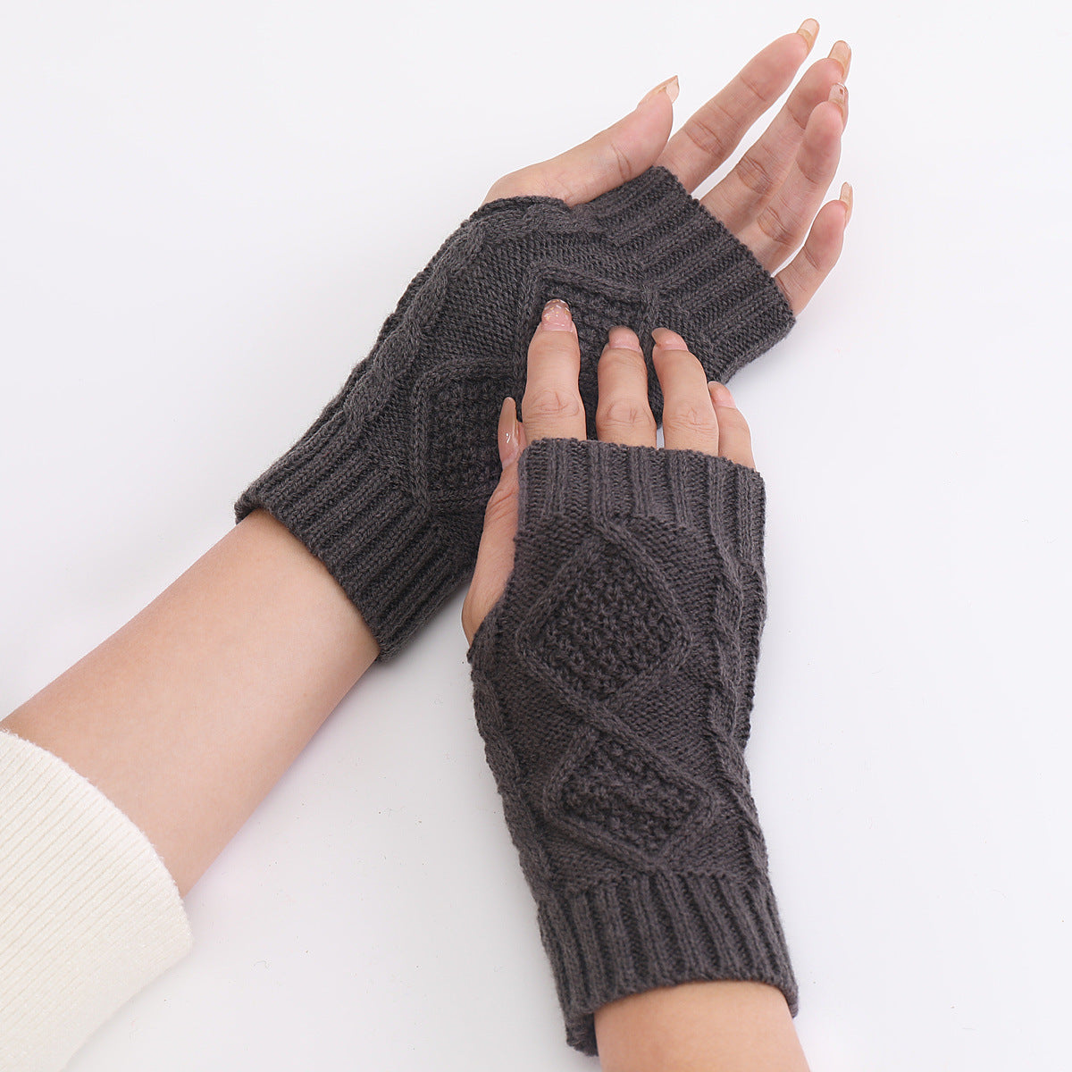 Retro Plaid Half Fingerless Gloves