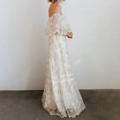 Sweet One-Shoulder Beach Vacation Bohemian Dress