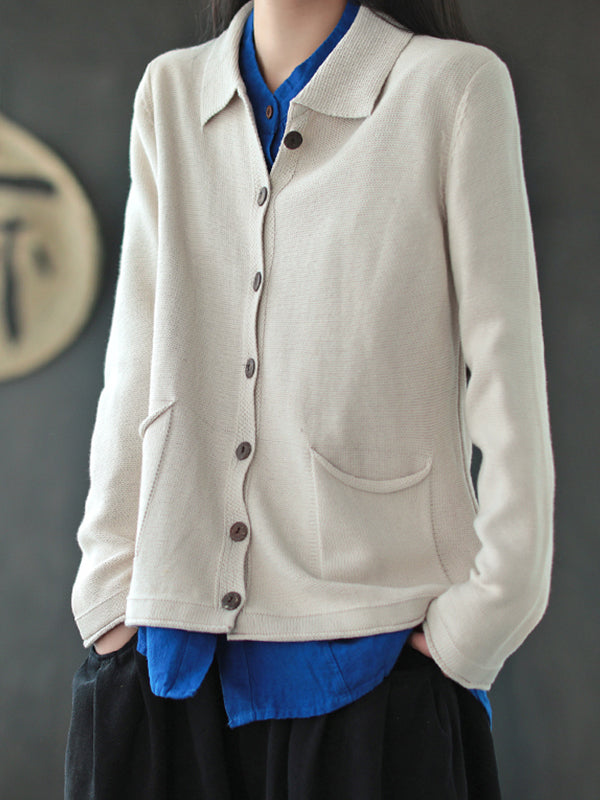 Vintage Lapel Loose-Fitting Coat