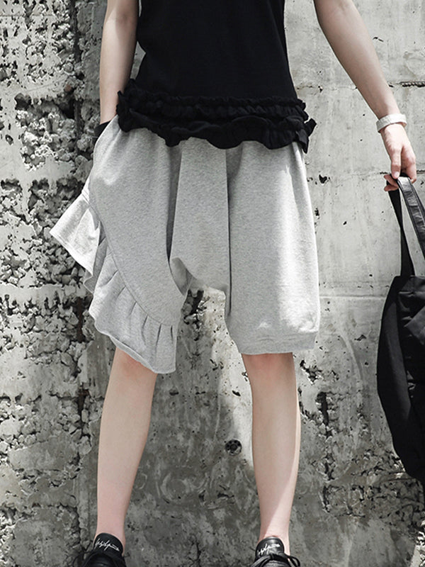 Original Solid Irregular Summer Shorts