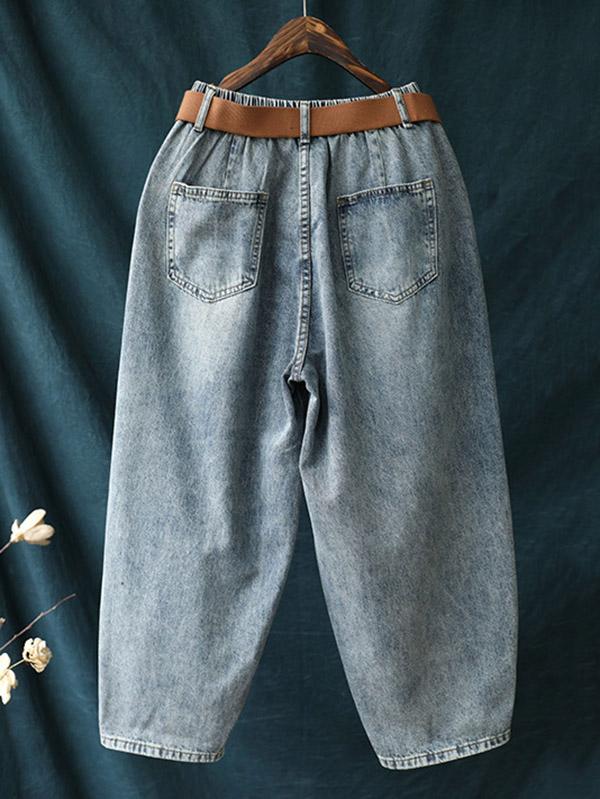 Loose Washable Casual Jean Pants