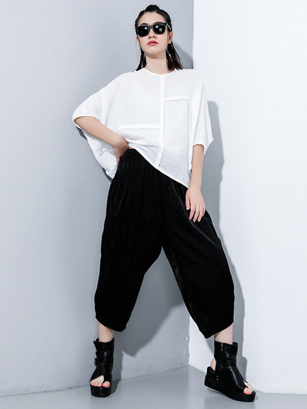 Casual Solid Column Pants Bottoms