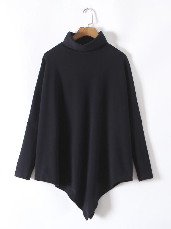 5 Colors Half-High Collar Long-Sleeved T-Shirt