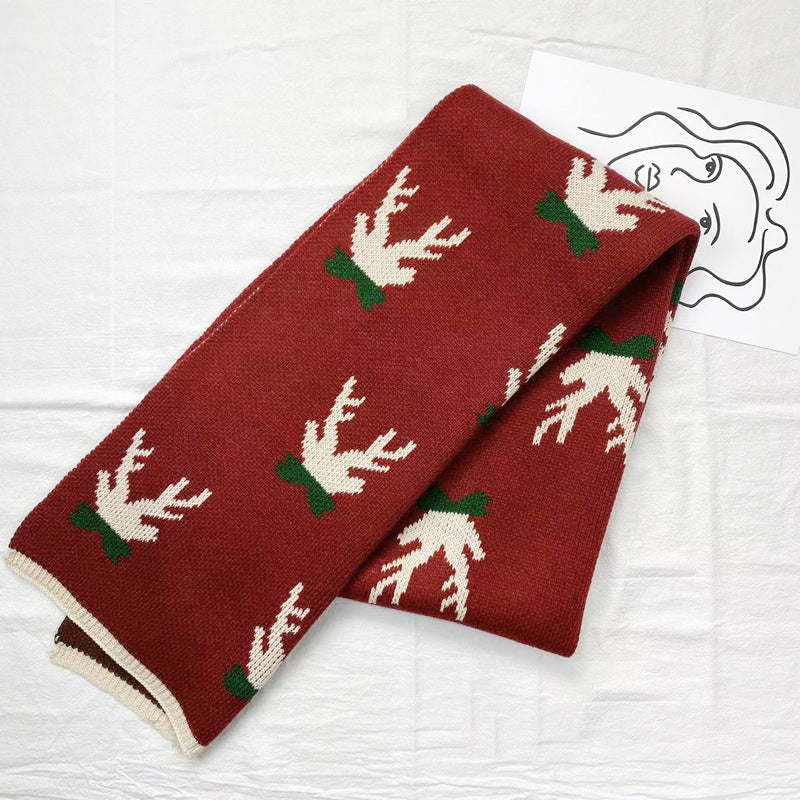 Women Japanese Fawn Print Scarf