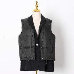 Women Stitching Loose Lapel Vest