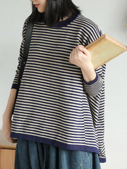 Casual Striped Light Knitting Tops